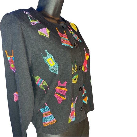 Michael Simon Lite 90’s Vintage Beach Swim Cardigan - Picture 4 of 5